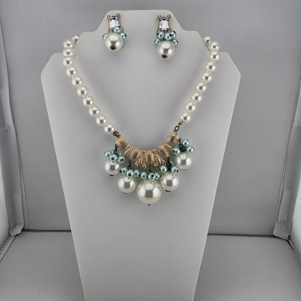 Plunder Design April 2018 Possee Statement Necklace and Earring Set **NOS**
